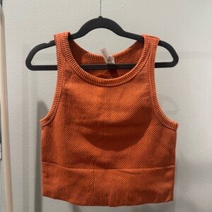 Nikibiki Orange Ribbed Tank Top